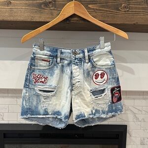 Tommy Hilfiger Rolling Stones denim acid wash shorts
